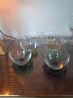 Vintage glazen dessert coupes, Ophalen of Verzenden