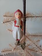 Oude kerstbal van glas op knijper, Diversen, Kerst, Ophalen of Verzenden, Zo goed als nieuw