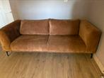 Bankstel, roestkleur ribstof, Ophalen, Driepersoons, 75 tot 100 cm, Zo goed als nieuw