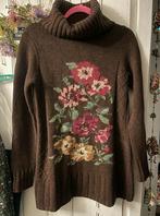 Prachtige dikke wollen Laura Ashley coltrui (donkerbruin), Kleding | Dames, Truien en Vesten, Bruin, Maat 42/44 (L), Ophalen of Verzenden