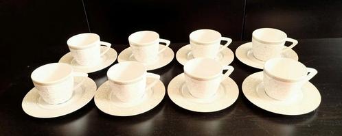 8 kopjes met schoteltjes camping servies Mepal Rosti Damast, Caravans en Kamperen, Kampeeraccessoires, Zo goed als nieuw, Ophalen of Verzenden
