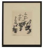 Karel Appel - orginele tekening inkt, Antiek en Kunst, Ophalen