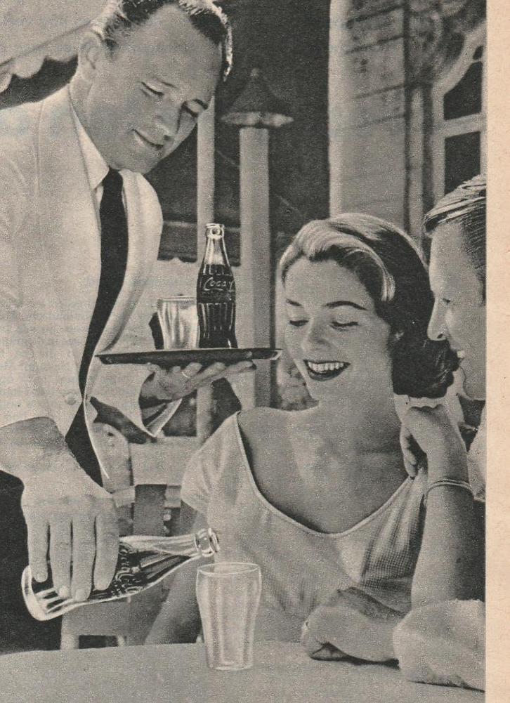 Retro reclame 1957 Coca-Cola frisdrank toon goede smaak, Verzamelen, Retro, Overige typen, Verzenden