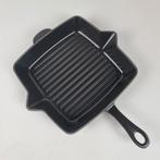 Staub Skillet Grill 26 cm vierkant zwart, Huis en Inrichting, Keuken | Potten en Pannen, Ophalen, Gietijzer, Nieuw, Keramische plaat