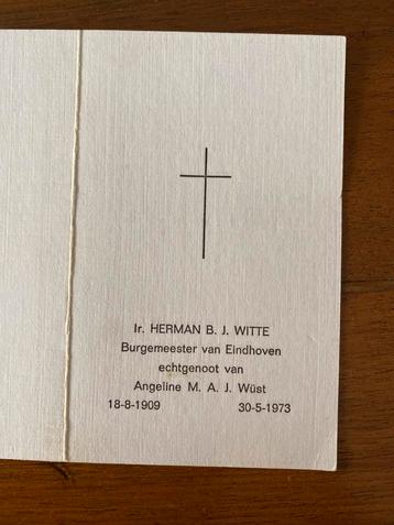 burgemeester Eindhoven ir. Witte x Wüst 1909 1973 beschikbaar voor biedingen