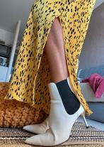 GRATIS VERZENDEN WITTE LEREN VINTAGE LAARZEN MT 42, Kleding | Dames, Verzenden, Wit, Lage of Enkellaarzen, Zo goed als nieuw