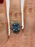 C305 Prachtige zilveren ring topaas maat 17,75, Ophalen of Verzenden, Zilver, Ring, Met edelsteen