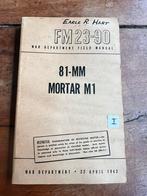 WO2 Amerikaans 81 MM mortar M1  voorschrift mortier 1943, Verzamelen, Militaria | Tweede Wereldoorlog, Verzenden