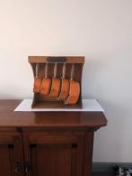 Le Creuset pannenrek met 5 oranje pannen nooit gebruikt, Ophalen of Verzenden, Nieuw, Gietijzer, Koekenpan of Braadpan