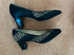 Elegante pumps met luipaardprint, maat 38,5, Ophalen, Gedragen, Zwart, Pumps