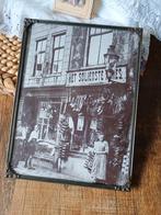 Oude brocante fotolijst met bol glas ( nr.15) fotolijstje, Antiek en Kunst, Curiosa en Brocante, Ophalen of Verzenden