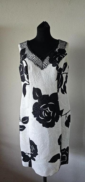 zwart wit jurk van Linea Raffaelli maat L (14825) beschikbaar voor biedingen