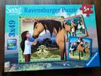 Puzzel Spirit, riding free (3x 49 stukjes) / paarden, Ophalen of Verzenden, 10 tot 50 stukjes, Zo goed als nieuw