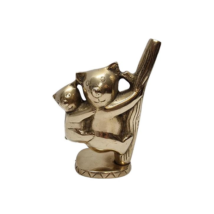 Vintage messing koala beeld, Verzamelen, Beelden en Beeldjes, Zo goed als nieuw, Dier, Ophalen of Verzenden