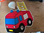 Hanglamp kinderkamer brandweerwagen., Huis en Inrichting, Lampen | Hanglampen, Ophalen of Verzenden, Zo goed als nieuw, Minder dan 50 cm