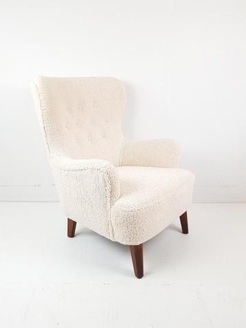 Vintage Artifort Theo Ruth heren fauteuil teddy nieuwe stof  beschikbaar voor biedingen