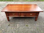 Massief eiken salontafel met 2 lades ( 2 beschikbaar), Ophalen, 100 tot 150 cm, Eikenhout, Nieuw