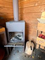 Burni Tuinhaard Cortenstaal - Inclusief Pijp en Schoorsteen, Gebruikt, Houtkachel, Ophalen of Verzenden, Vrijstaand