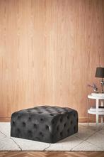 2x Jotex Skene Poef Antraciet 80x80 cm, Ophalen, Vierkant, 75 tot 100 cm, Zo goed als nieuw