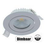 LED inbouwspot kantelbaar 5 Watt Dimbaar 2700-3000K wit, Metaal of Aluminium, Ophalen of Verzenden, PREMIUM, Plafondspot of Wandspot