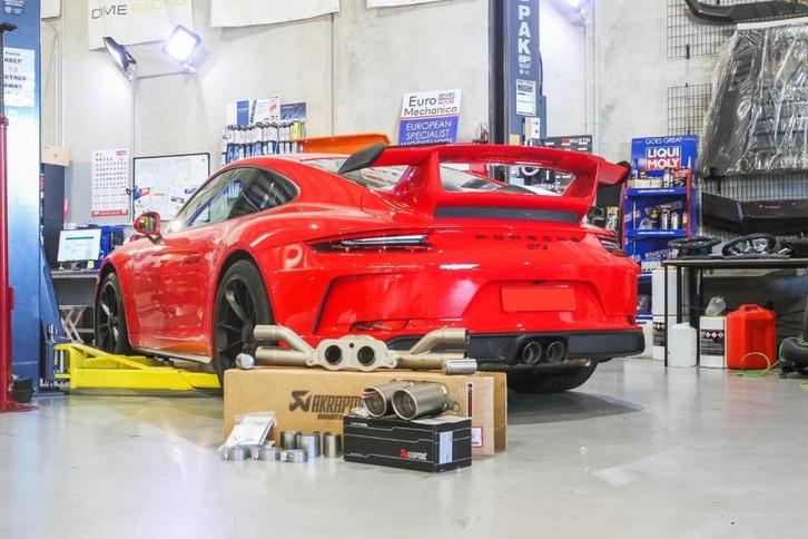 Akrapovic Titanium uitlaatsysteem - Porsche 911 GT3 18-19, Auto diversen, Tuning en Styling, Ophalen of Verzenden