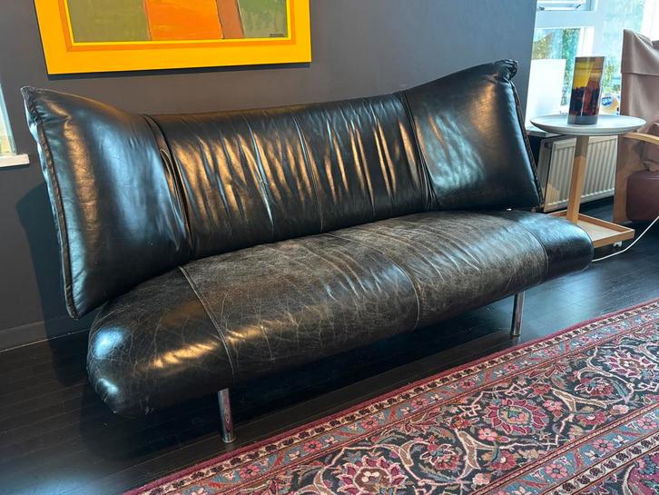 Design bank, Label - Gerard vd Berg, Huis en Inrichting, Banken | Bankstellen, Gebruikt, Rechte bank, Tweepersoons, 75 tot 100 cm