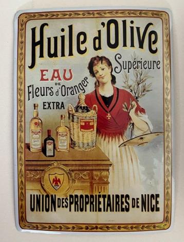 Vintage Franse reclamekaart Huile d”Olive Superieure beschikbaar voor biedingen