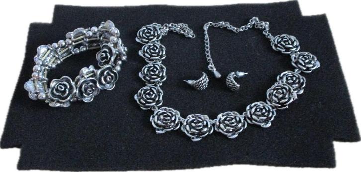 Sieradenset, Sieraden, Tassen en Uiterlijk, Kettingen, Nieuw, Overige materialen, Zilver, Verstelbaar, Verzenden