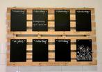 Krijtbord pallet weekplanner krijtbordjes memobord wanddeco, Huis en Inrichting, Woonaccessoires | Memoborden, Ophalen, Gebruikt