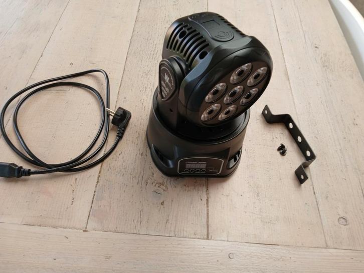 Mini LED Moving Head Wash Lichteffect, Muziek en Instrumenten, Licht en Laser, Gebruikt, Licht, Geluidgestuurd, Kleur, Stroboscoopeffect
