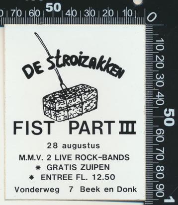 Sticker: De Stroizakken - Fist Part III - Beek en Donk beschikbaar voor biedingen