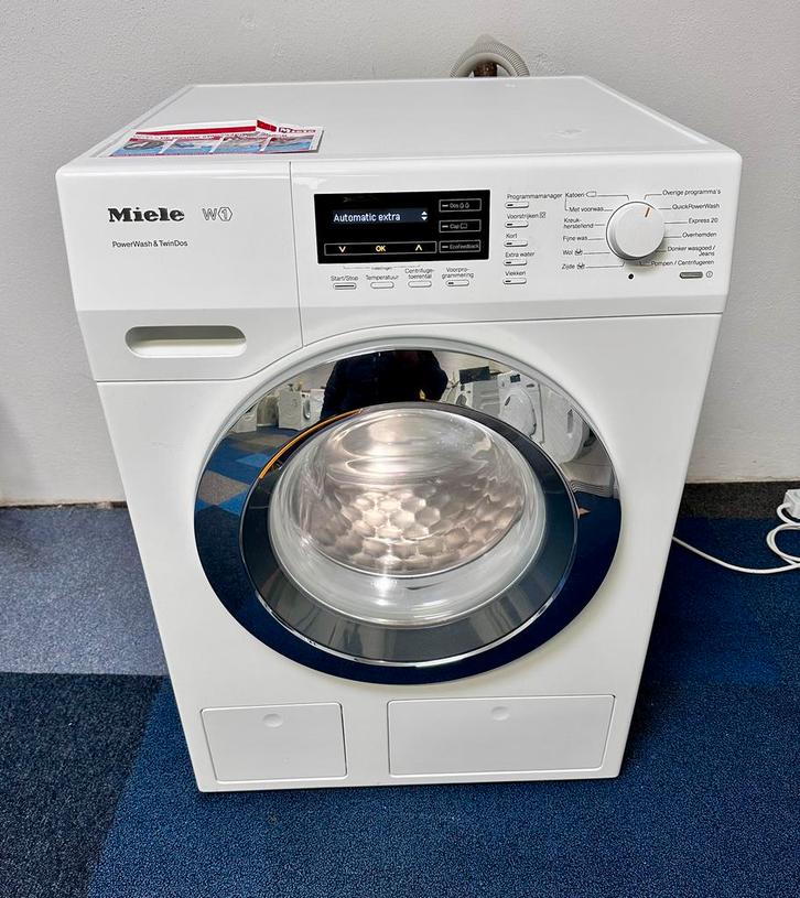 Miele W1 PowerWash & Twindos Wasmachine 8 kg 1600 toeren, Witgoed en Apparatuur, Wasmachines, Zo goed als nieuw, Voorlader, Ophalen of Verzenden