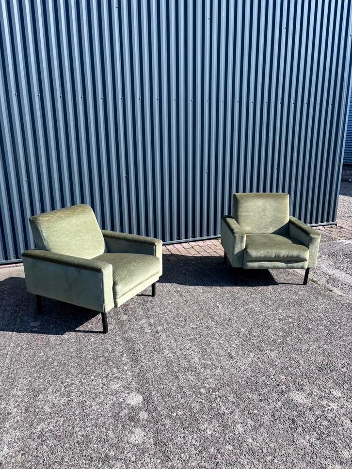 Vintage stoel fauteuil groen 1 beschikbaar, Huis en Inrichting, Fauteuils, Gebruikt, 75 tot 100 cm, Ophalen
