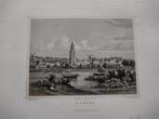 042 / Rhenen Staalgravure 1860, Antiek en Kunst, Ophalen of Verzenden
