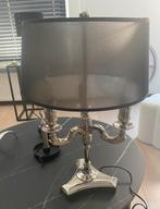 Eichholtz Tafellamp 3-lichts, chroom, zwarte kap, nieuwstaat, Ophalen of Verzenden, Metaal, Minder dan 50 cm, Eichholtz, design, hotel chique