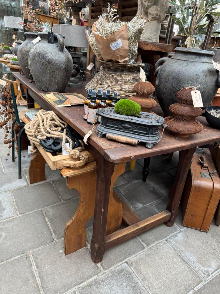 Antieke Eiken Tafel - Uniek & Robuust, Antiek en Kunst, Antiek | Meubels | Tafels, Ophalen