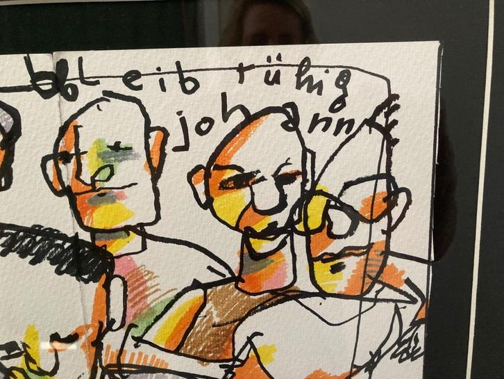 Herman Brood tekening aquerel, Antiek en Kunst, Kunst | Schilderijen | Modern, Ophalen of Verzenden