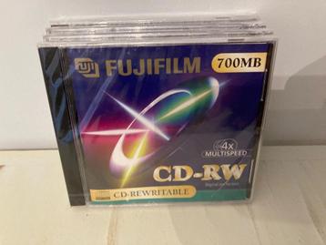 4 stuks CD-RW Fujifilm 700 MB 4x multispeed - nieuw beschikbaar voor biedingen