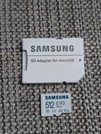 Samsung EVO MicroSD geheugenkaart 512 GB SDXC + adapter!, Audio, Tv en Foto, Fotografie | Geheugenkaarten, Nieuw, Ophalen of Verzenden