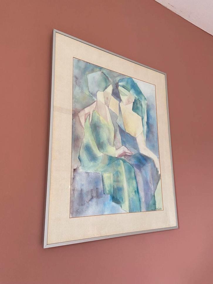 Aquarel Mimi Sistermans Krabbé, Antiek en Kunst, Kunst | Schilderijen | Klassiek, Ophalen