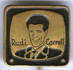 Rudi Carrell showmaster blauw op koper speldje ( R_078 ), Verzenden, Nieuw, Figuurtje, Speldje of Pin
