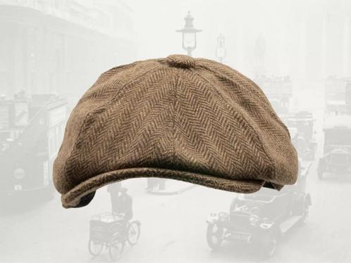 Pet,Dop,Baker,Boy,Newspaper,8 Panelen,Visgtaat,Licht,Bruin, Kleding | Heren, Overige Herenkleding, Nieuw, Verzenden