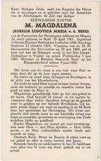 zr. Rosalia L.M. v.d. Berg 1901 Reek + 1960 Veghel, 59 jaar, Verzamelen, Bidprentjes en Rouwkaarten, Verzenden, Bidprentje