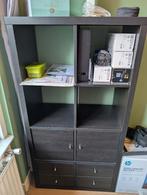 Zwarte vakkenkast zo goed als nieuw, Huis en Inrichting, Kasten | Lockerkasten, Ophalen, Zo goed als nieuw, Zwart hout