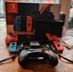 Nintendo Switch alles compleet en extra's, Ophalen, Zo goed als nieuw, Met 3 controllers of meer, Switch Original