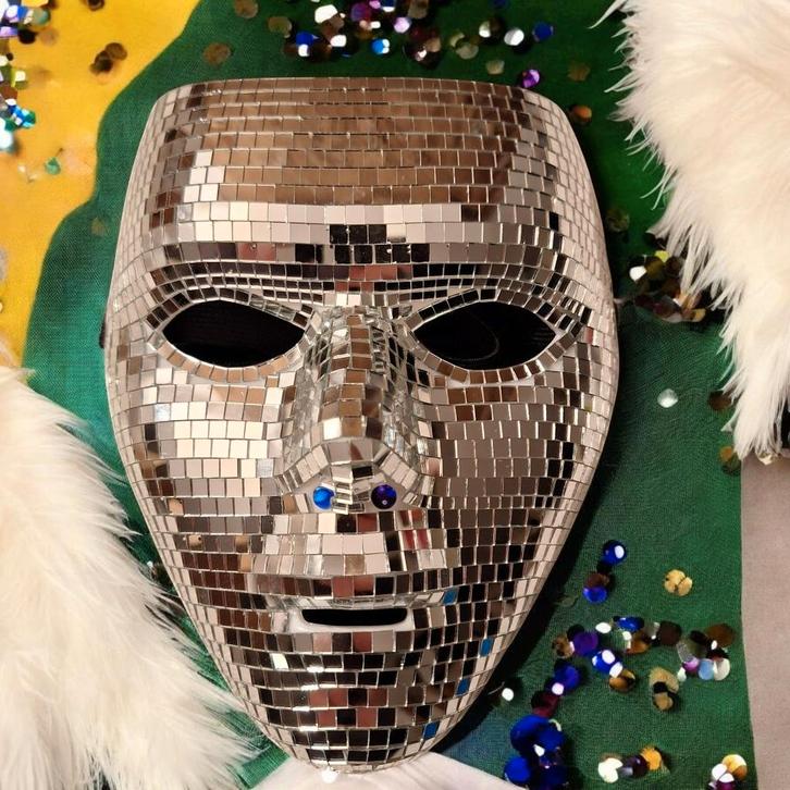  Discomasker – Glow in the Dark!- Nieuw, Kleding | Dames, Carnavalskleding en Feestkleding, Nieuw, Carnaval, Ophalen of Verzenden