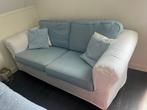 Bankje met lichtblauwe/ witte hoes, Huis en Inrichting, Banken | Sofa's en Chaises Longues, 150 tot 200 cm, Tweepersoons, 75 tot 100 cm