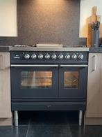 Boretti fornuis 90cm breed, antraciet met dubbele oven!, Ophalen, Gebruikt, Hete lucht, Gas