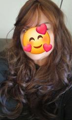 Mooie nieuwe bruine pruik met highlights, incl wigcap., Ophalen of Verzenden, Nieuw, Pruik of Haarverlenging