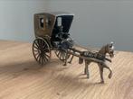 Miniatuur zilveren koets met menner, Antiek en Kunst, Ophalen of Verzenden, Zilver
